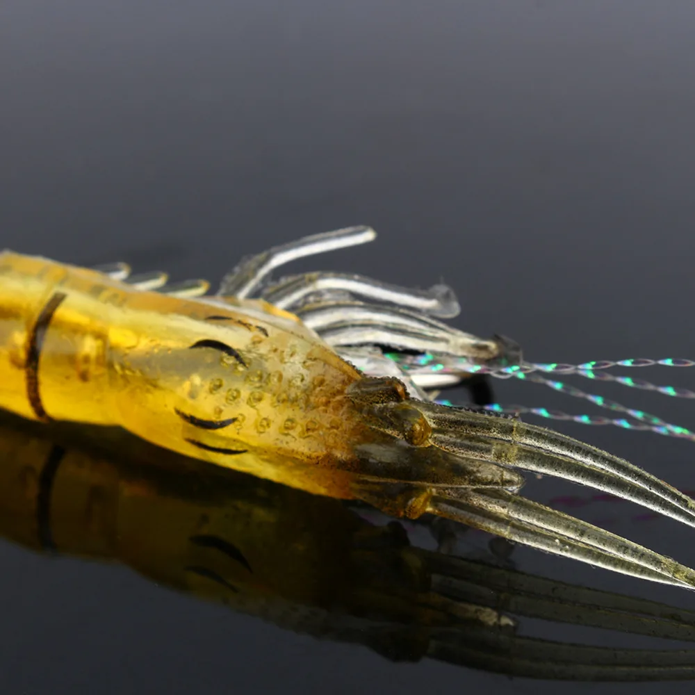 9 5 см приманки для рыбы силиконовые креветки рыбалки имитация Серебристая