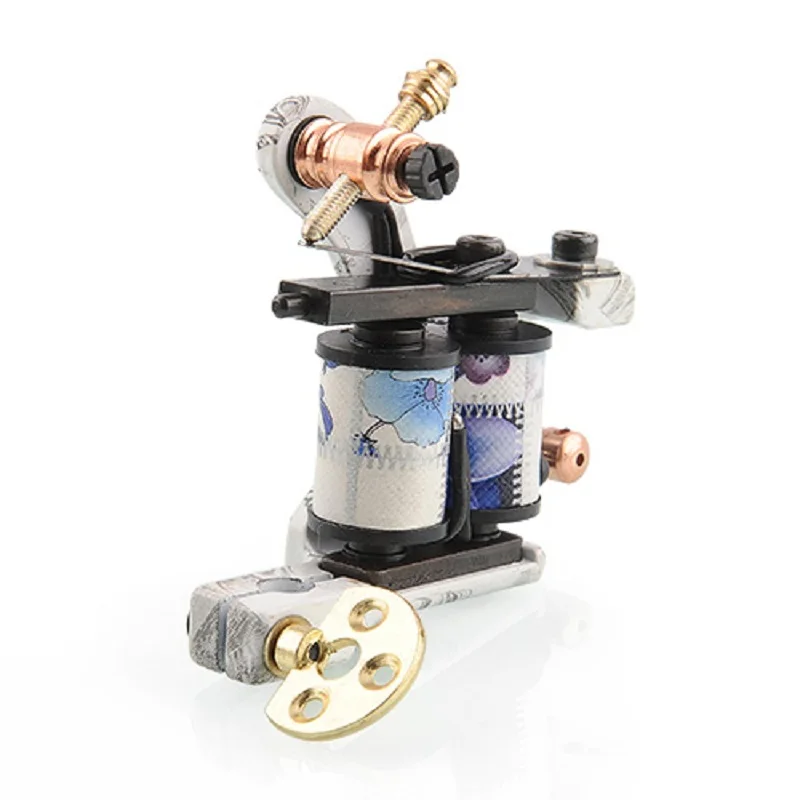 2015 Brand New Easy Use 10 Wrap Coils Steel Entry Level Beginner Tattoo Machine Gun Set Shader Body Art Hot Sale | Красота и здоровье