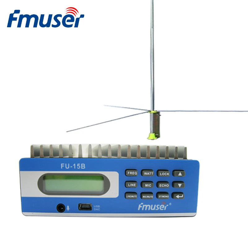 FMUSER FU 15B 15 Вт FM трансмиттер дальнего радиуса малой мощности для мини радиостанции