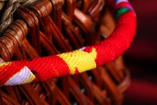 Богемское Колье чокер из яркой ткани ручной работы винтажное этническое