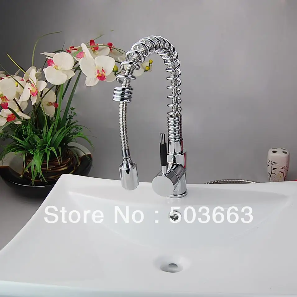 Pull out faucet chrome swivel kitchen sink Tap Mixer brass L-0109 Faucet shower | Дом и сад