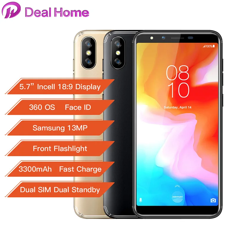 HOMTOM H5, 5,7 дюймов, ips дисплей, 3 ГБ ОЗУ, 32 Гб ПЗУ, четыре ядра, 1,3 ГГц, смартфон, gps, отпечаток пальца, для распознавания лица, мобильный телефон