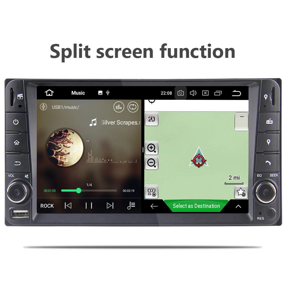 Автомобильный dvd-плеер Eunavi 2 din Android 9 0 четыре ядра Гб ОЗУ для Toyota Hilux VIOS Old Camry Prado RAV4
