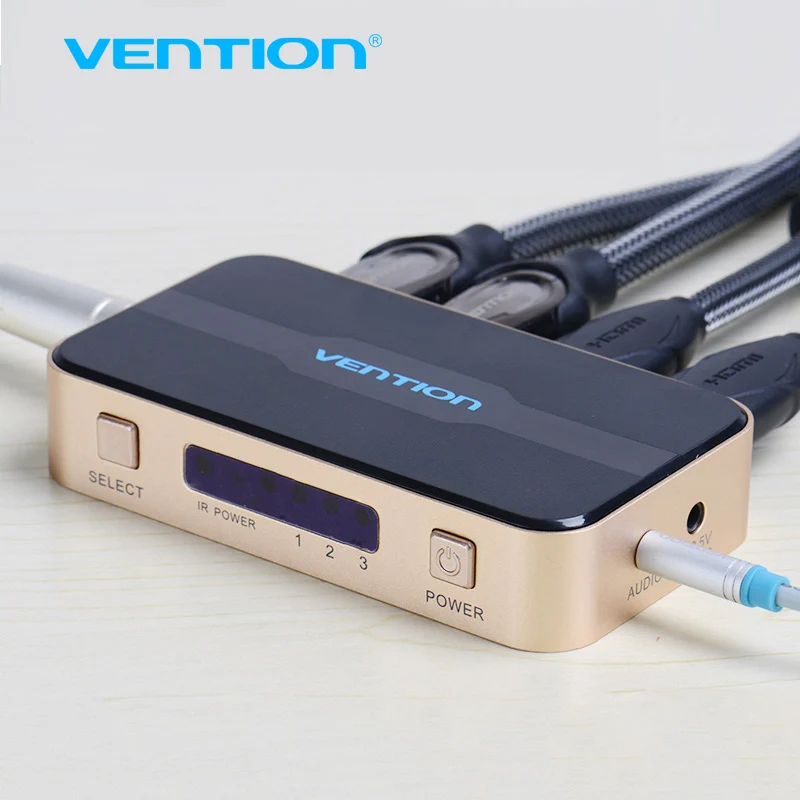 Vention 3 Вход 1 выход HDMI переключатель с пультом дистанционного управления