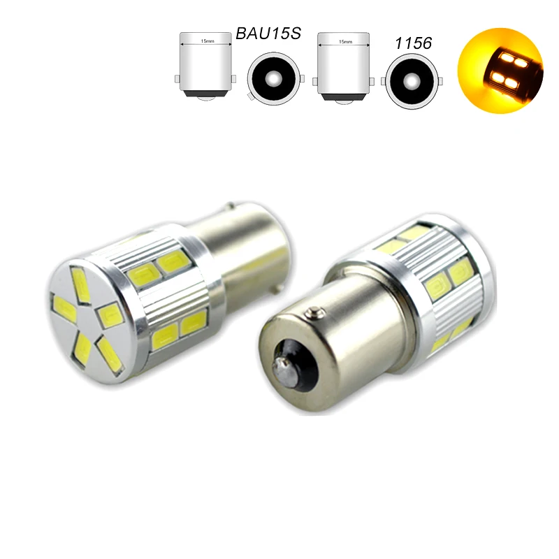2 шт. 1156 BA15S P21W светодиодный BAU15S PY21W BAY15D 1157 P21/5 Вт R5W 17SMD 5630 авто лампы