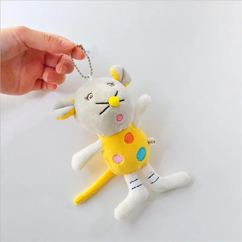 HANDANWEIRAN 1 шт PP Хлопок Новый Kawaii 10 см цвет мышь мягкие подвески для игрушек крысиная