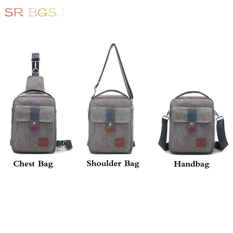 Бесплатная доставка 3 стиля многофункциональная Повседневная парусиновая мужская сумка мессенджер Ретро