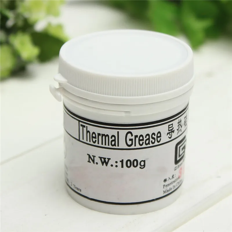 Термальная смазка серебристого цвета высокой проводимости 100 г термальная паста