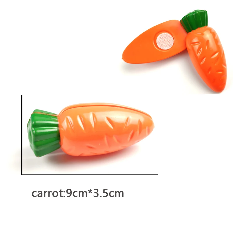 carrot Пластиковая игрушка для резки фруктов и овощей, безопасный детский игровой домик, развивающая игрушка, безопасные кухонные игрушки, наборы для детей, подарок - Цвет: carrot