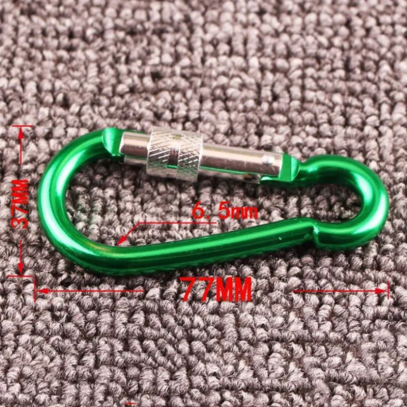 

Aluminum alloy Carabiner D-Ring Key Chain Clip Camping Keyring Snap Hook Outdoor Tool Travel Kit Random Color