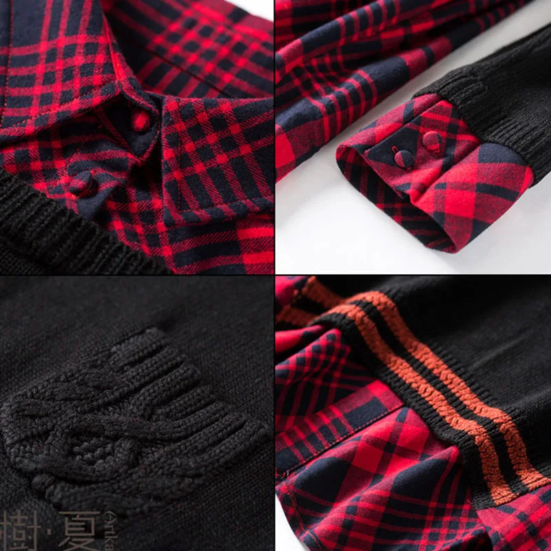 ARTKA/осенний Женский пуловер свитер трапециевидной формы Лоскутные Свитера для