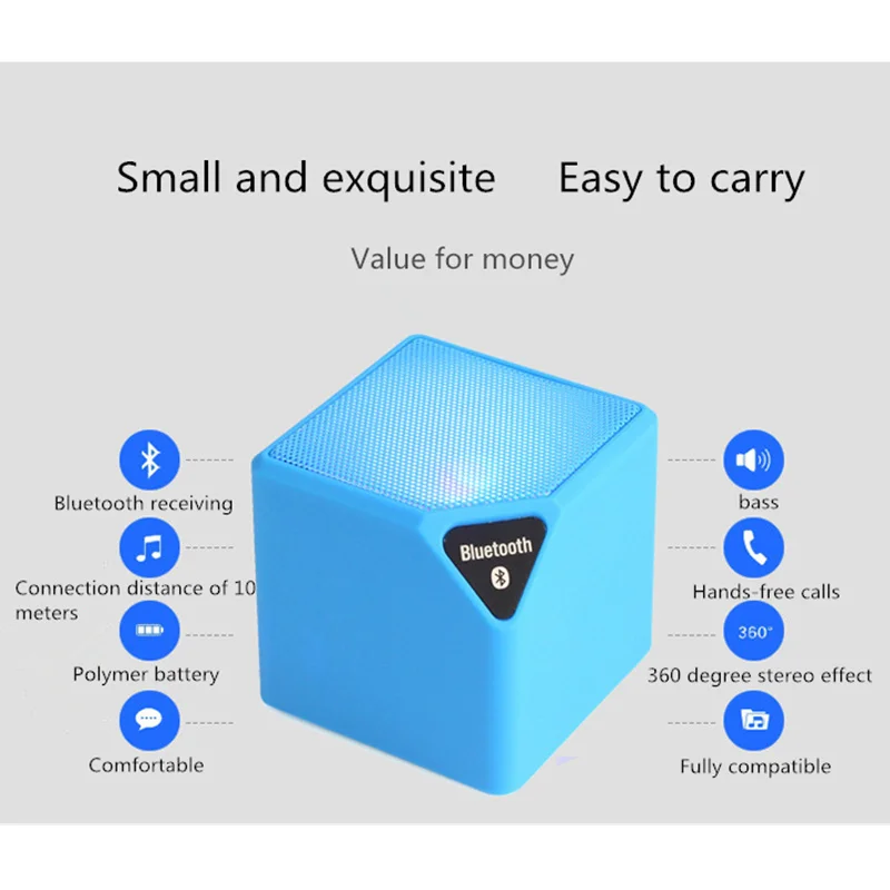 Новая bluetooth-динамик X3 Куба вела спикер TF USB беспроводной портативный музыкальный