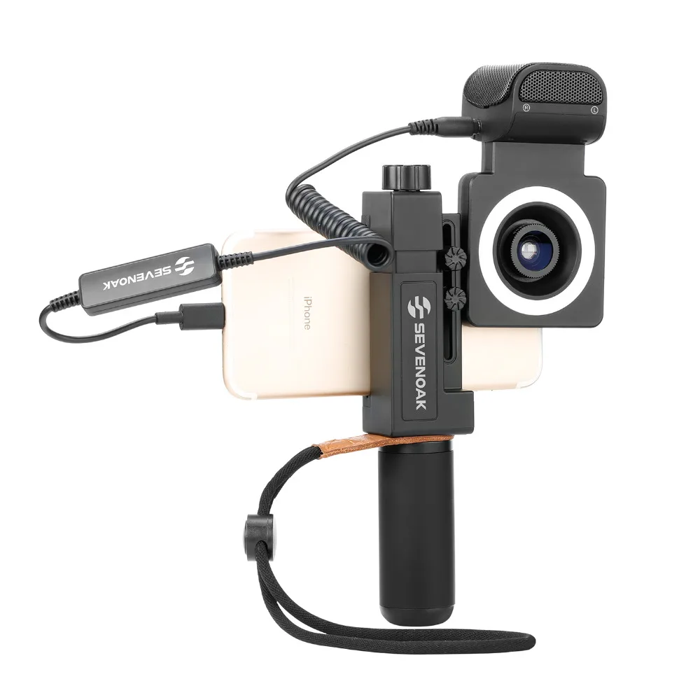 Sevenoak SmartCine + видео комплект со стерео микрофоном и 3 5 мм наушниками для IOS Android
