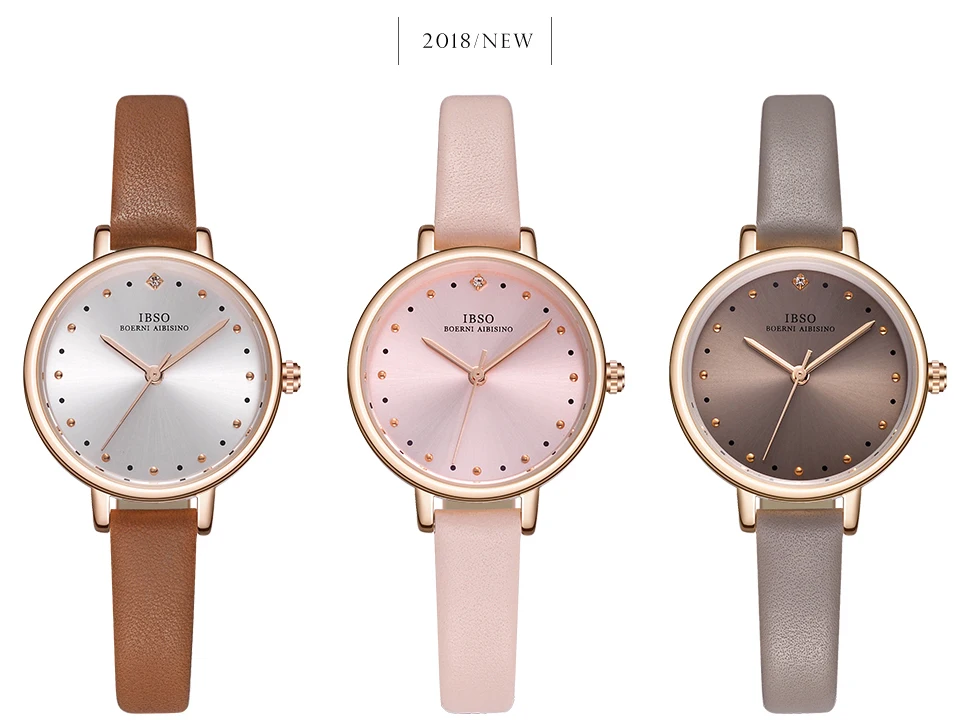 Бренд IBSO, роскошные женские кварцевые часы с кожаным ремешком, Montre Femme, модные женские наручные часы, женские часы