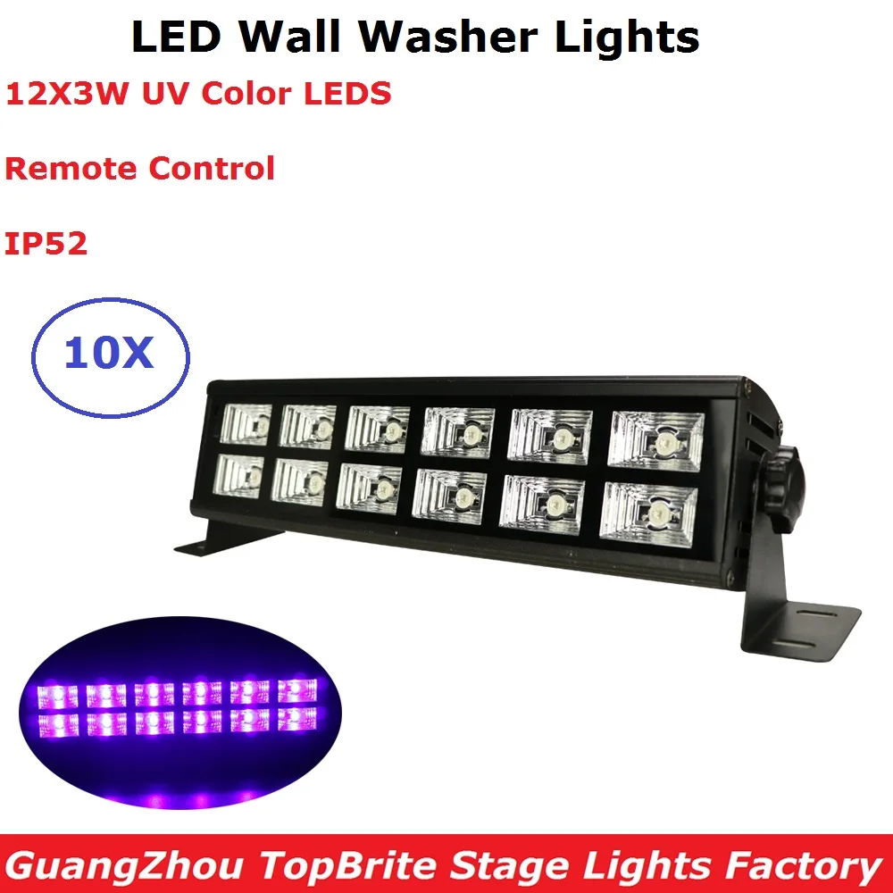 10XLot 25 Вт 12 Светодиодный S DMX512 дискотечный свет УФ для сцены длинные светодиодные