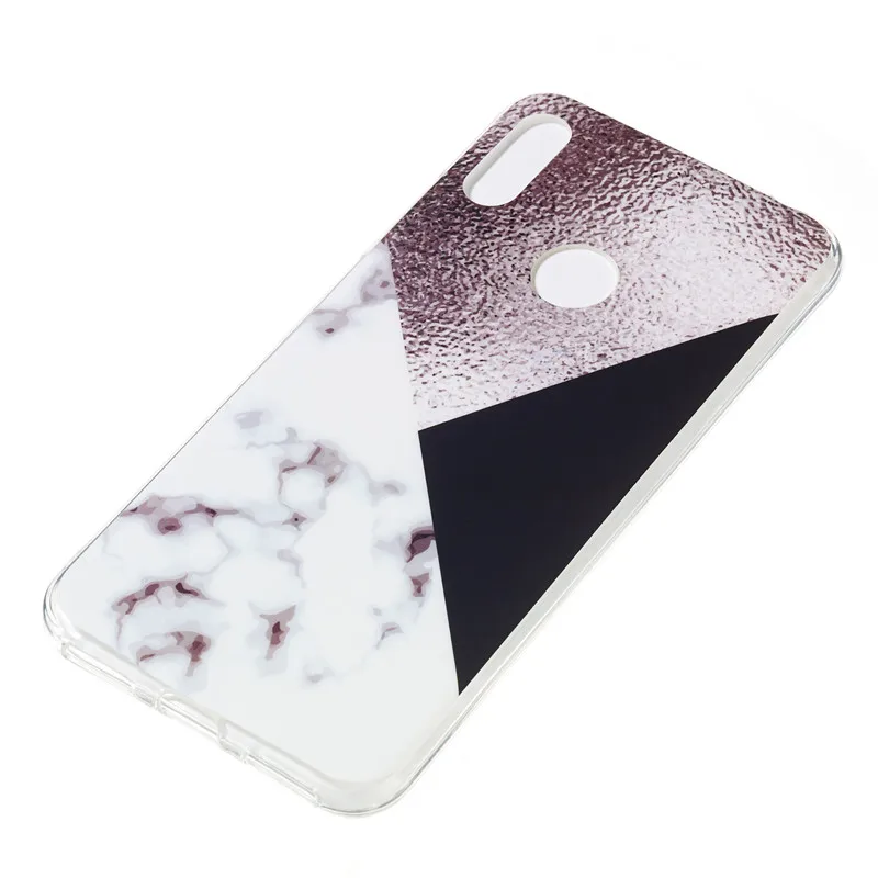 FLYKYLIN Marble Case For Huawei Y6 2019 Prime Y 6 Coque Soft TPU Silicone Back Cover Leaf Phone Capa |
