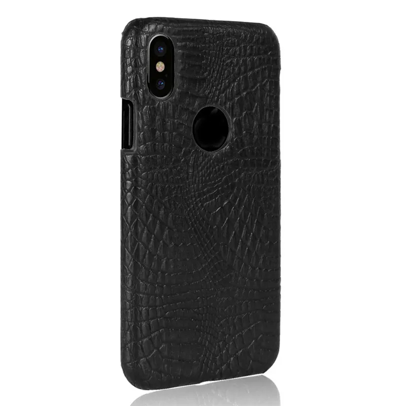 Чехол из крокодиловой кожи для iPhone X ультратонкий защитный жесткий ударопрочный