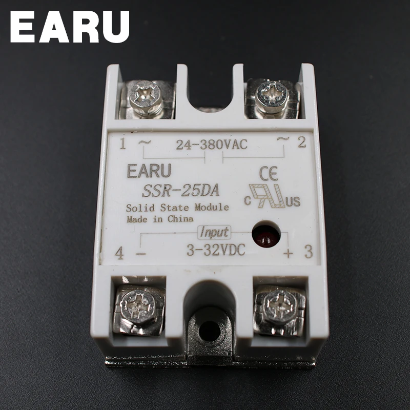 Твердотельный релейный модуль SSR 10DA 25DA 10A 25A 40A DC 3 32V до 24 380V AC 40DA регулятор