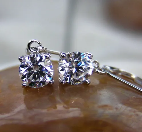 Женские серьги подвески из серебра 2.02ct с подвеской 925 пробы|earrings 14k|earrings sterlingearrings