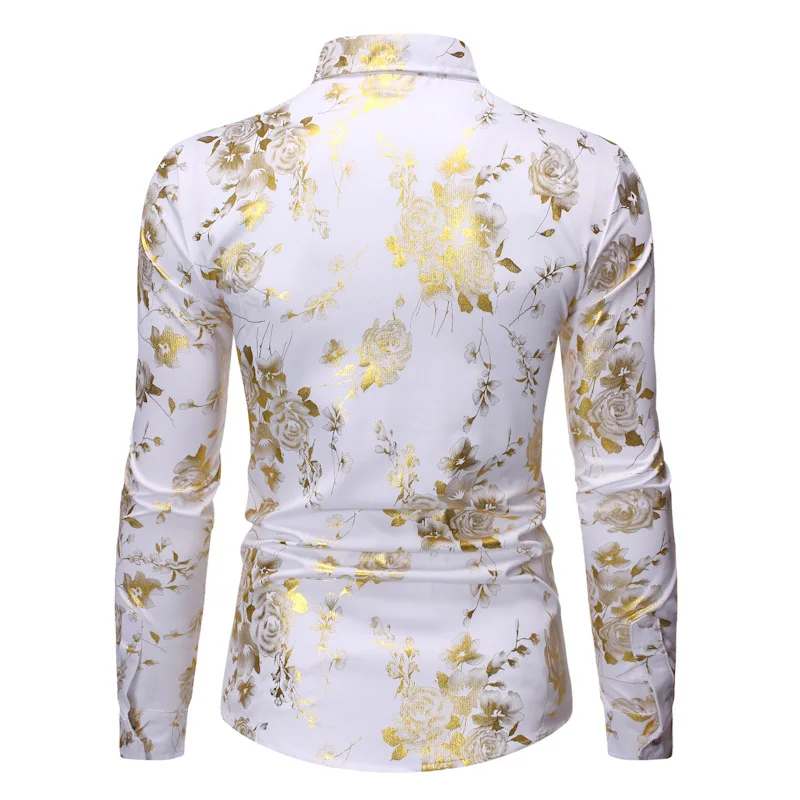 Рубашка мужская приталенная с длинным рукавом роскошная белая сорочка