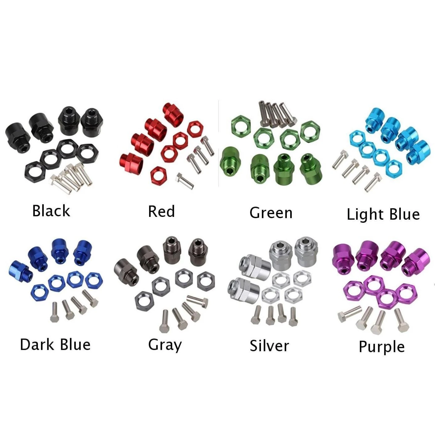 Расширенный шестигранник колеса ступица для RC 1:10 автомобилей 12 мм до 17 N10178 новый