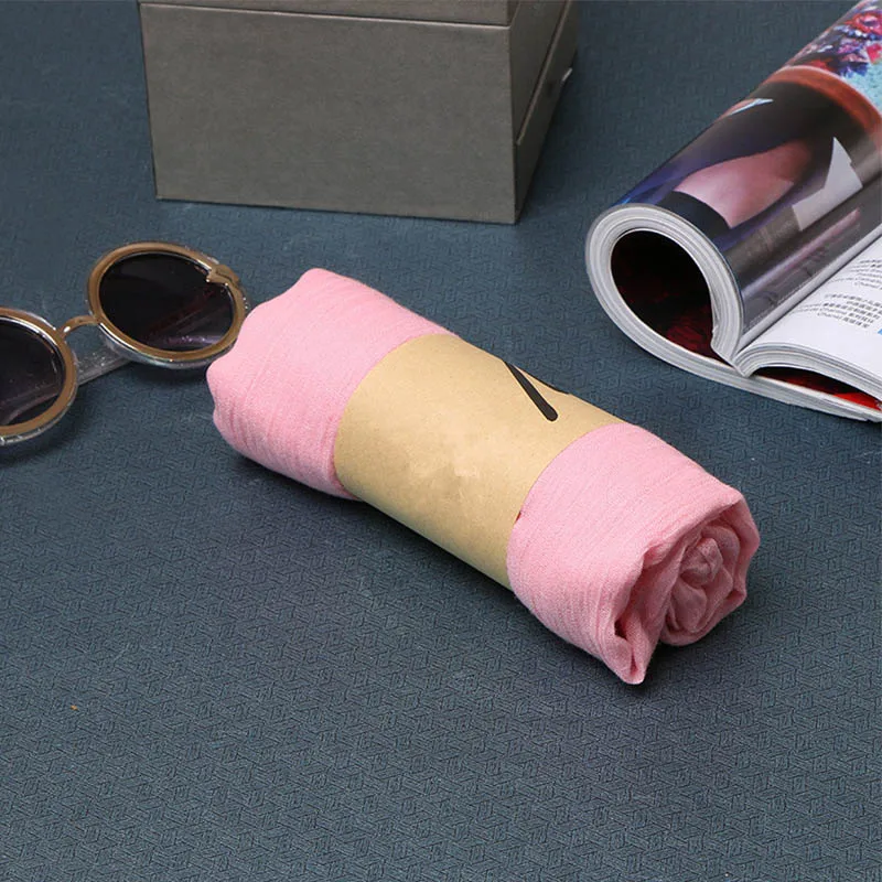 Горячая Корея Стиль Твердые Хлопок Шарфы Для Женщин Осень Украшения Модного