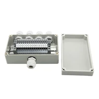 ip65 waterproof cable wiring junction box 1 in 4 out 1609060mm with uk2 5b din rail terminal blocks