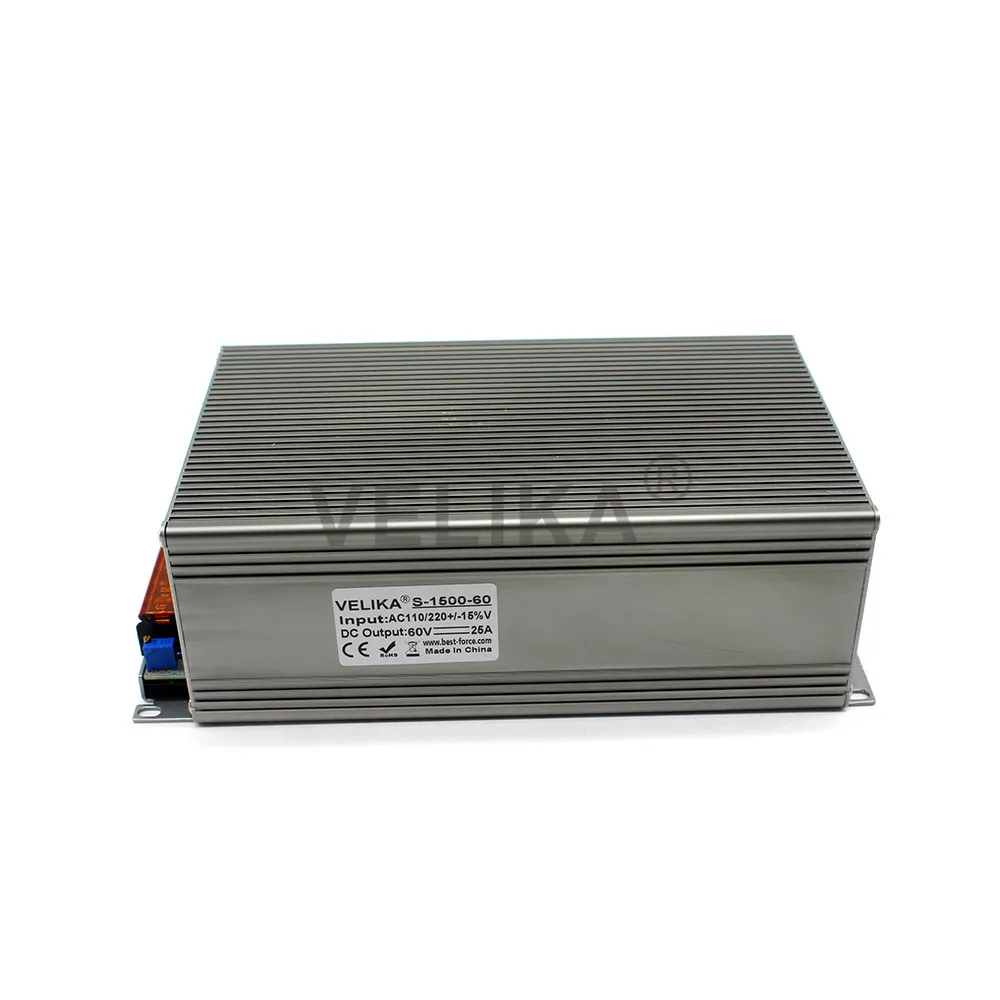 Универсальный AC-DC 60V Питание переключение 25A 1500 Вт Светодиодный драйвер переменного тока трансформаторы 110V 220V переменного тока в постоянный DC60V импульсивный источник питания для CNC CCTV шаговый двигатель