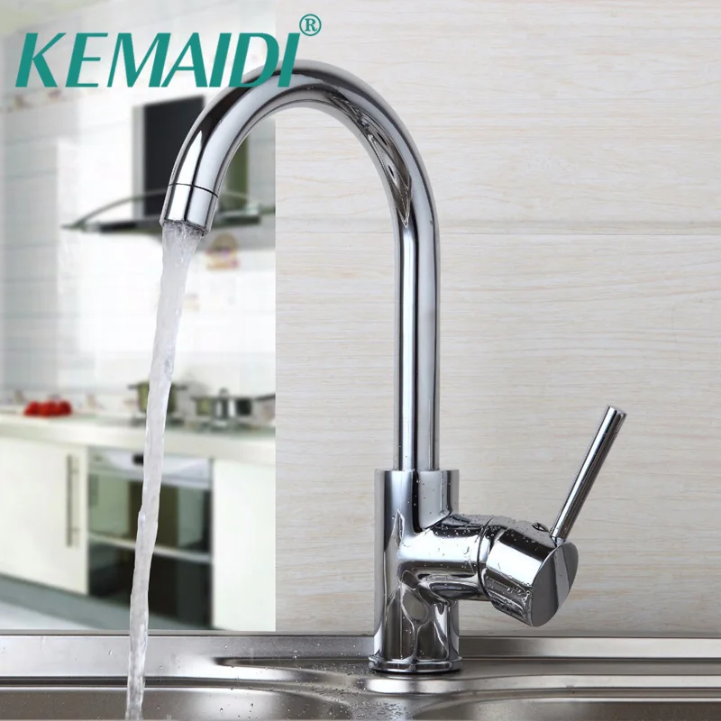 Кухонный Смеситель KEMAIDI UK хромированный полированный кран для раковины