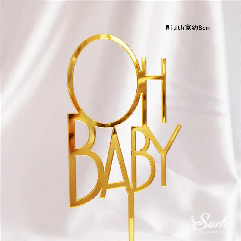 2pc oh baby Глина астронавт украшение с днем рождения блестящие буквы для письма на День святого Валентина Детские вечерние принадлежности прекрасные подарки - Цвет: 2pc oh baby