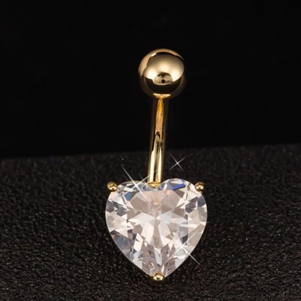 2017 Мода Navel Пупка Кольца Горный Хрусталь Бар Сердце Звезда Живот Пирсинг