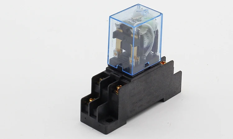 MY2N-J катушка DPDT электромагнитное силовое реле с гнездом, 8 Pin DC 12V 24 V/AC 110V 220V