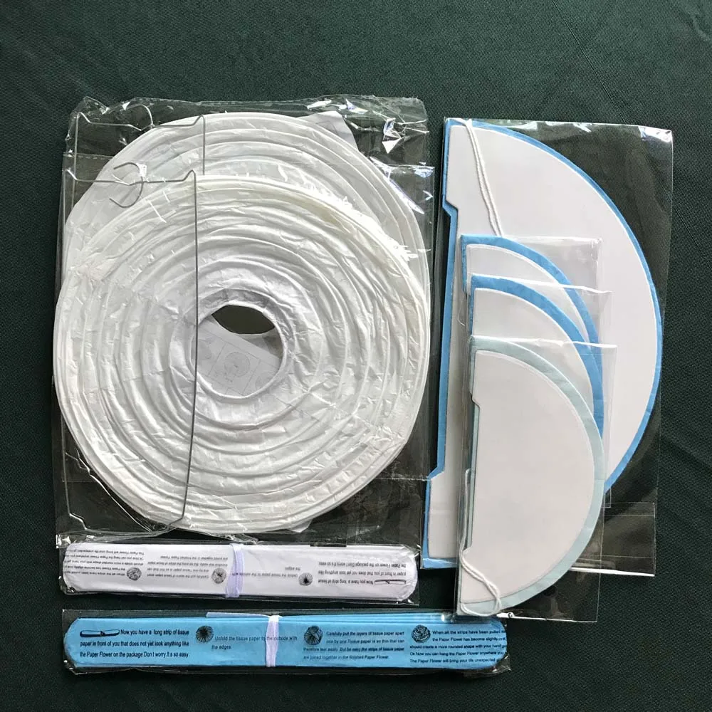 

New 8pcs/set Pink Set 8" 10" Mixed Size White Round Paper Lantern Honeycomb Hanging Tissue Pom Pom For Boy Girl Party Decor