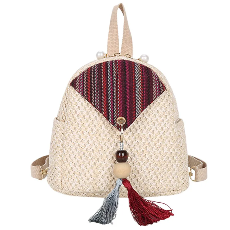 Модный рюкзак для женщин модные соломенные рюкзаки девочек школьные сумки