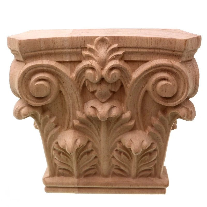 Цветочные деревянные аппликации RUNBAZEF для мебели Неокрашенная форма