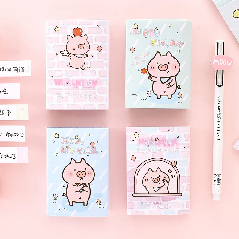 Kawaii Hello Piggy Wow 6 складной блокнот для записей N Times | Канцтовары офиса и дома