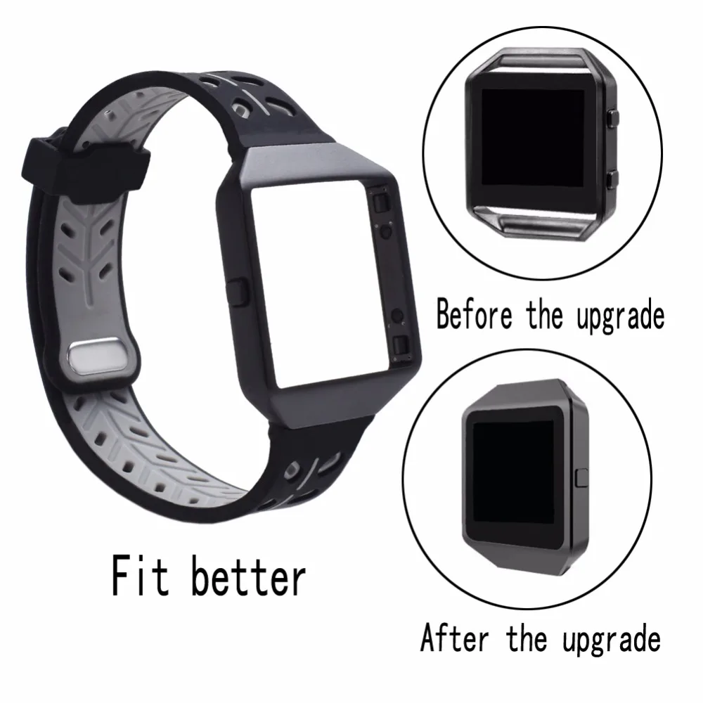 Bemorcabo Мягкие силиконовые часы ремешок Браслет для Fitbit Blaze Смарт фитнес часы Спорт листья стиль без рамки