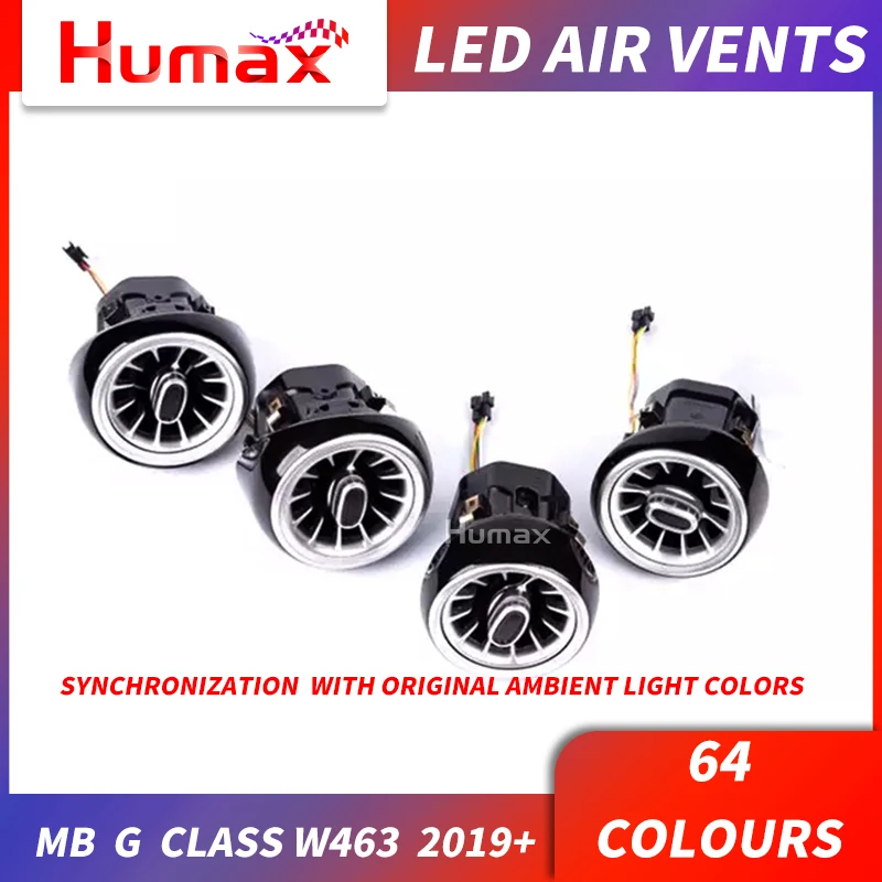 New G class w464 G63 G500 Air conditioning Turbine outlet LED Interior Lights for 2019 g63 g500 g65 air vent ambient lights | Автомобили и