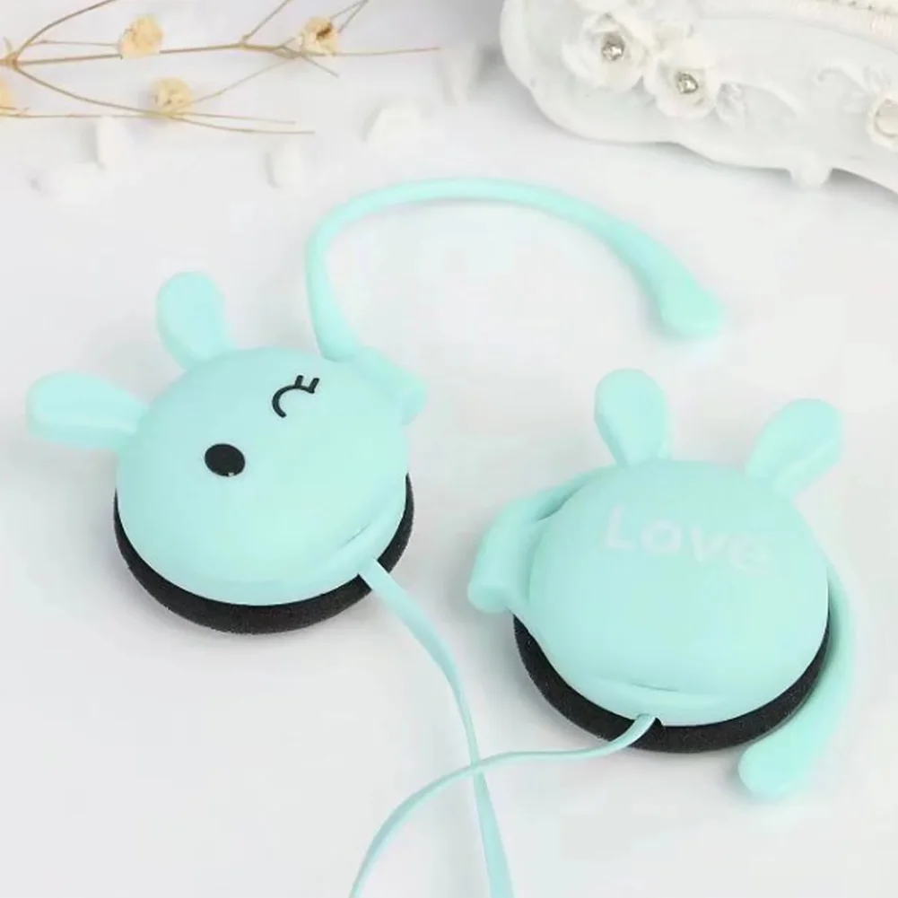 Наушники для мобильного телефона с заячьими ушками детская стерео Портативная