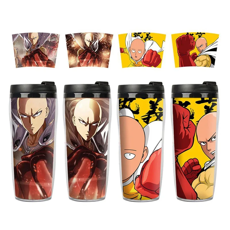 ONE PUNCH-MAN 400 мл двойная кофейная Изолированная Вакуумная чашка изоляция для наружного кемпинга пешего туризма пикника кружка для воды Аниме подарок