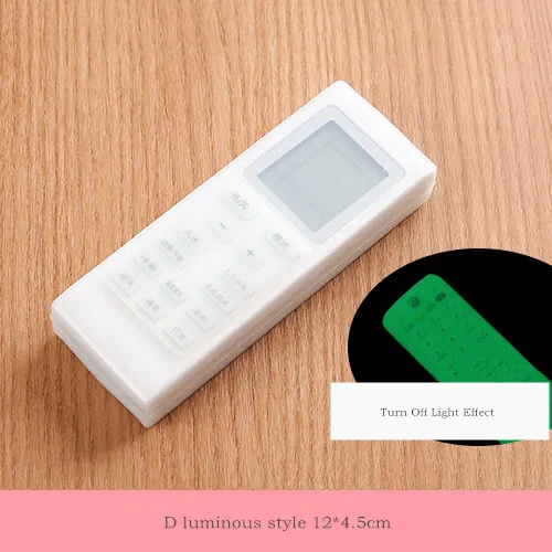 Luminous 12X4.5cm Милый мультяшный Кролик уши водонепроницаемая сумка ТВ кондиционер пульт дистанционного управления защитный рукав силикагель прозрачная защита от пыли - Цвет: Luminous 12X4.5cm