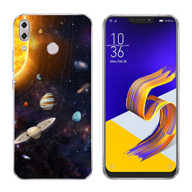 6.2 inch for Asus Zenfone 5z ZS620KL Phone Cases 5 ZE620KL Const Printing Soft Silicone TPU Back Cover |