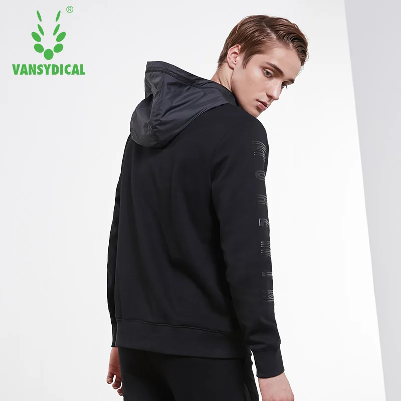 Vansydical осенне-зимний спортивный свитер с капюшоном мужская верхняя одежда с длинными рукавами и принтом спортивная одежда топы для тренировок на открытом воздухе пуловеры