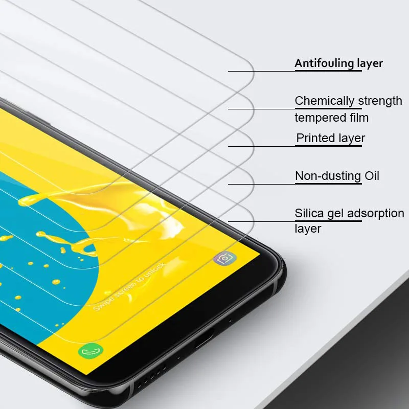 Закаленное стекло 9H для Samsung Galaxy A7 2018 2016 A6 A8 Plus J4 Core J6 A750F J600F A600F A530F защитная пленка