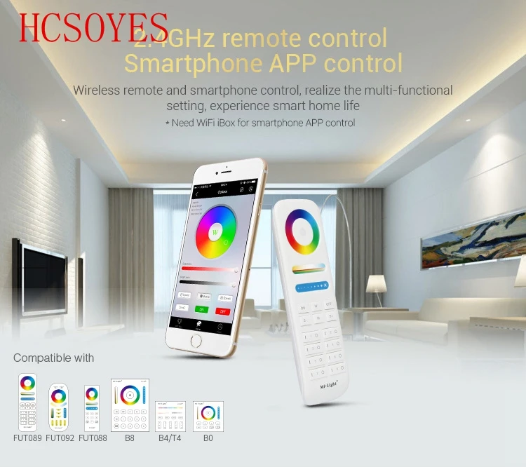 Mi свет FUT045 16 mi llion цвета 2 4 GHZ Дистанционное мобильного приложения RGB + CCT