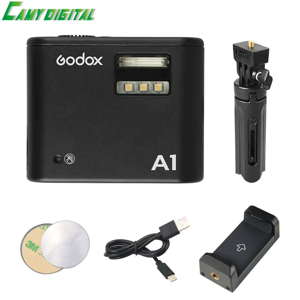 Godox A1 flash со встроенным 2.4 г беспроводной системы X + MT01 мини штатив мес держатель