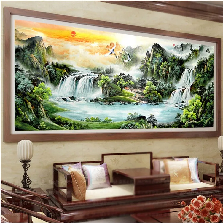 Алмазная вышивка сделай сам 100% полная круглая картина с изображением