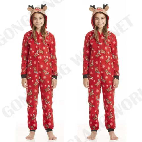 2017 модные одинаковые комплекты для семьи рождественские пижамные из хлопка