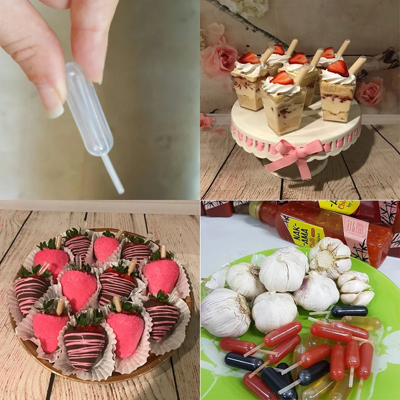 50/100pcs 4 мл Пластик выжать с одной меткой калиброванная на вытекание флакон
