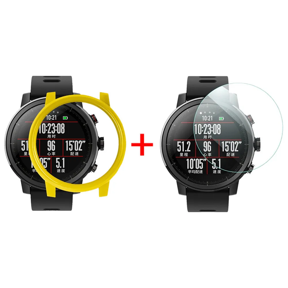 Умные аксессуары защитный чехол + Защитная пленка для экрана Xiaomi Huami AMAZFIT 2/2S часы
